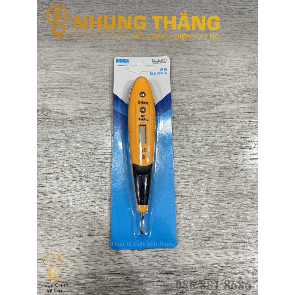 Bút Thử Điện Có Màn Hình Hiển Thị SDT-523 - Thiết Kế Nhỏ Gọn - Dễ Dàng Sử Dụng - Bảo Hành 12 Tháng