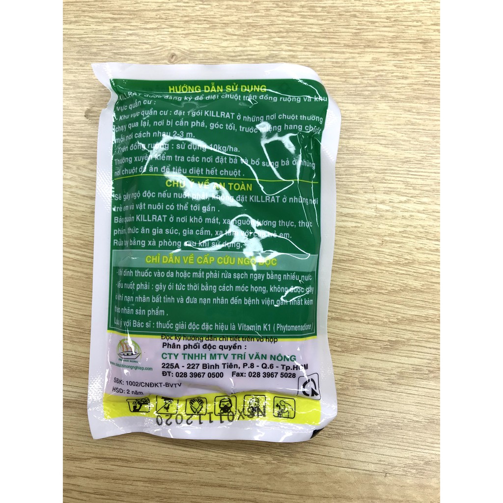 thuốc diệt chuột killrat ( 1 gói 40 gram )