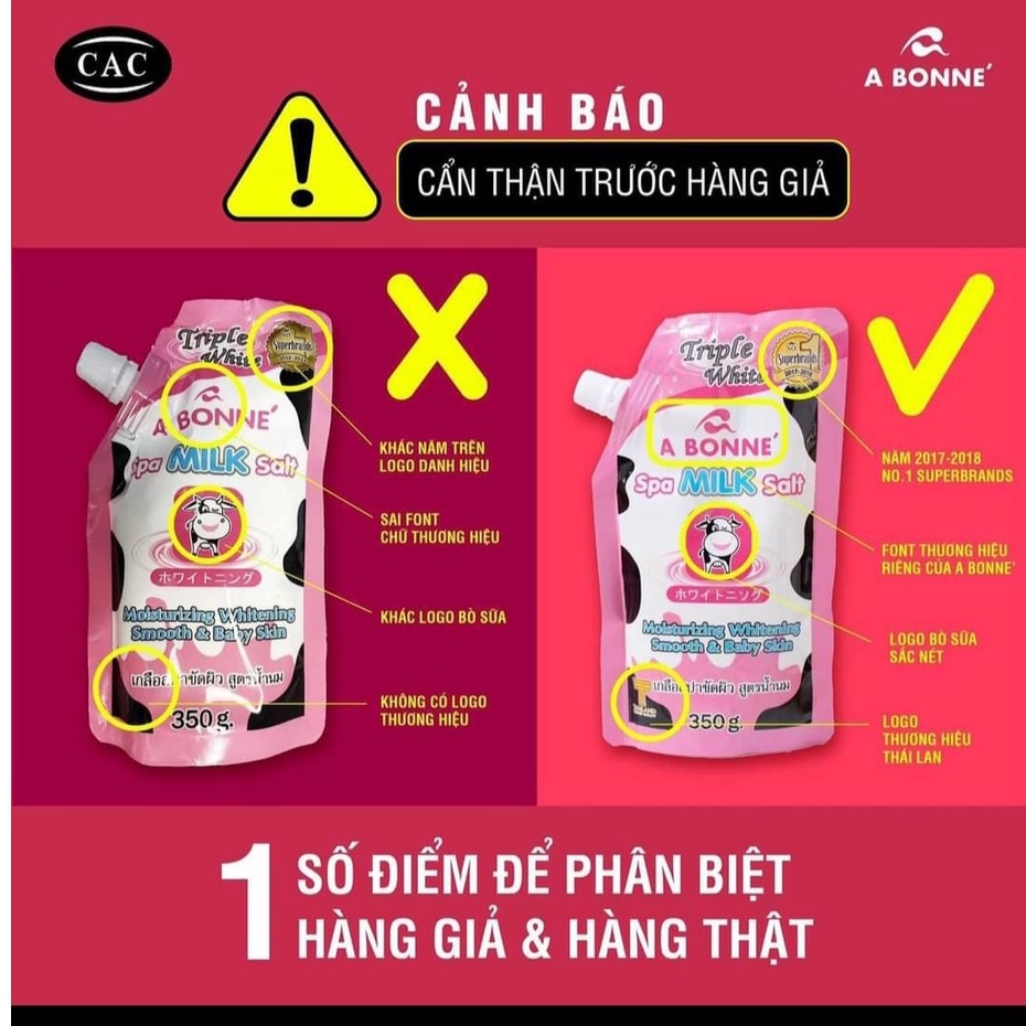 Muối Tắm Sữa Bò Thái Lan Chính Hãng 350g