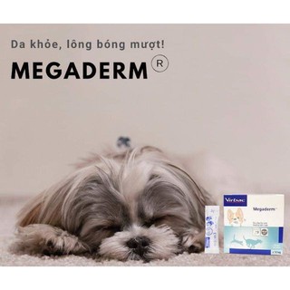 Hộp gel dinh dưỡng virbac megaderm 4ml giúp mượt lông, da và giảm ngứa chó mèo