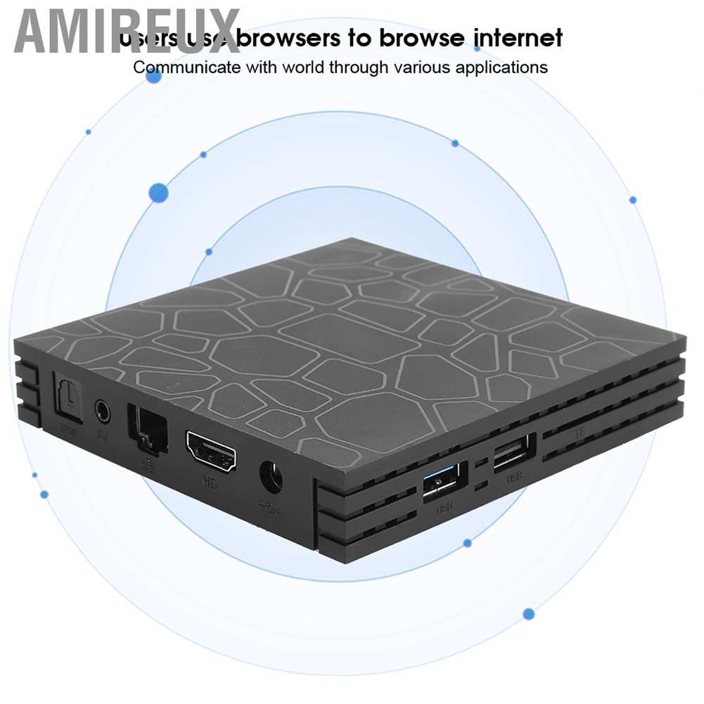 Đầu Tv Box Thông Minh Amirex T9 4k Tv Box 100 240v 2 + 16g Cho Android 9.0