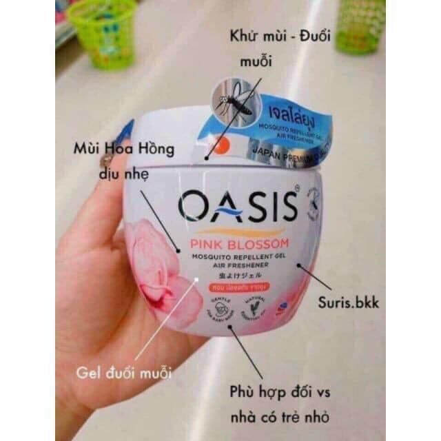 Sáp thơm phòng khử mùi đuổi muỗi OASIS Mosquito Repellent hàng chuẩn Thái Lan 180 gram MiibooShi P.188.1