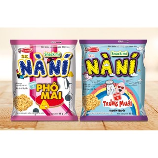 SNACK MÌ NÀ NÍ VỊ PHÔ MAI/ TRỨNG MUỐI 52G mì trẻ em