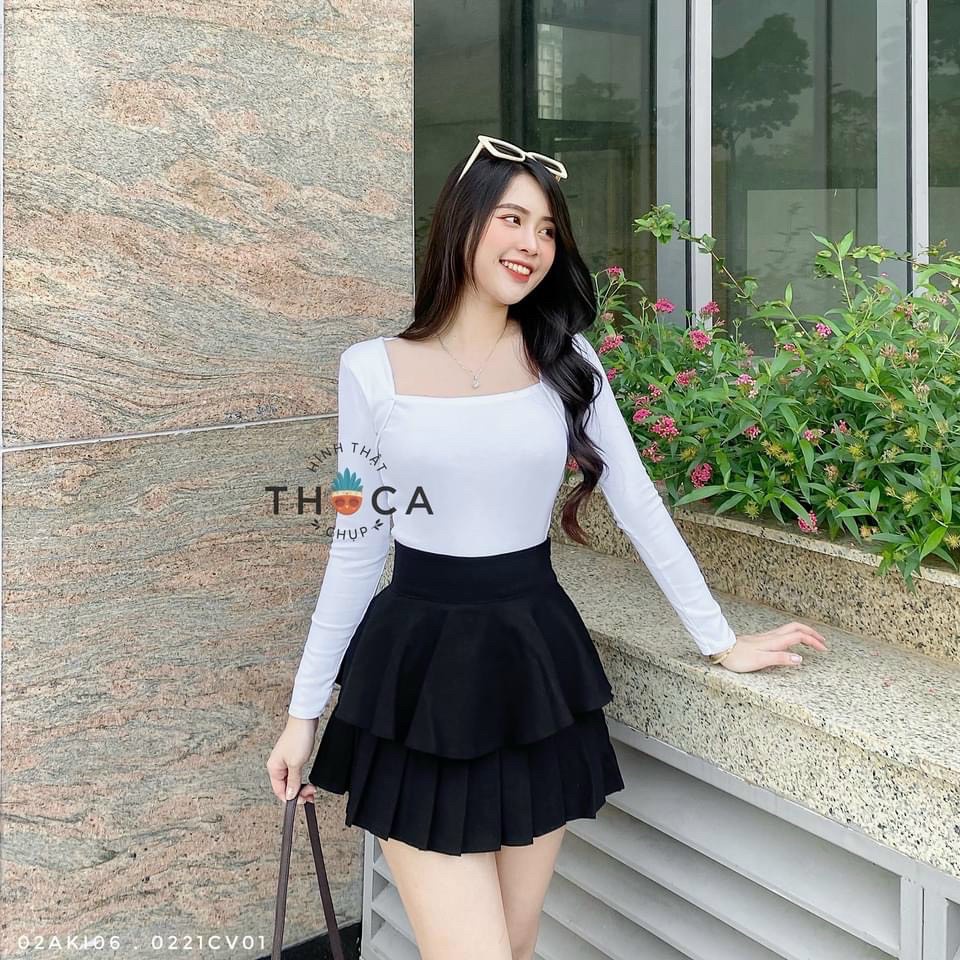 chân váy mới dập ly dưới u