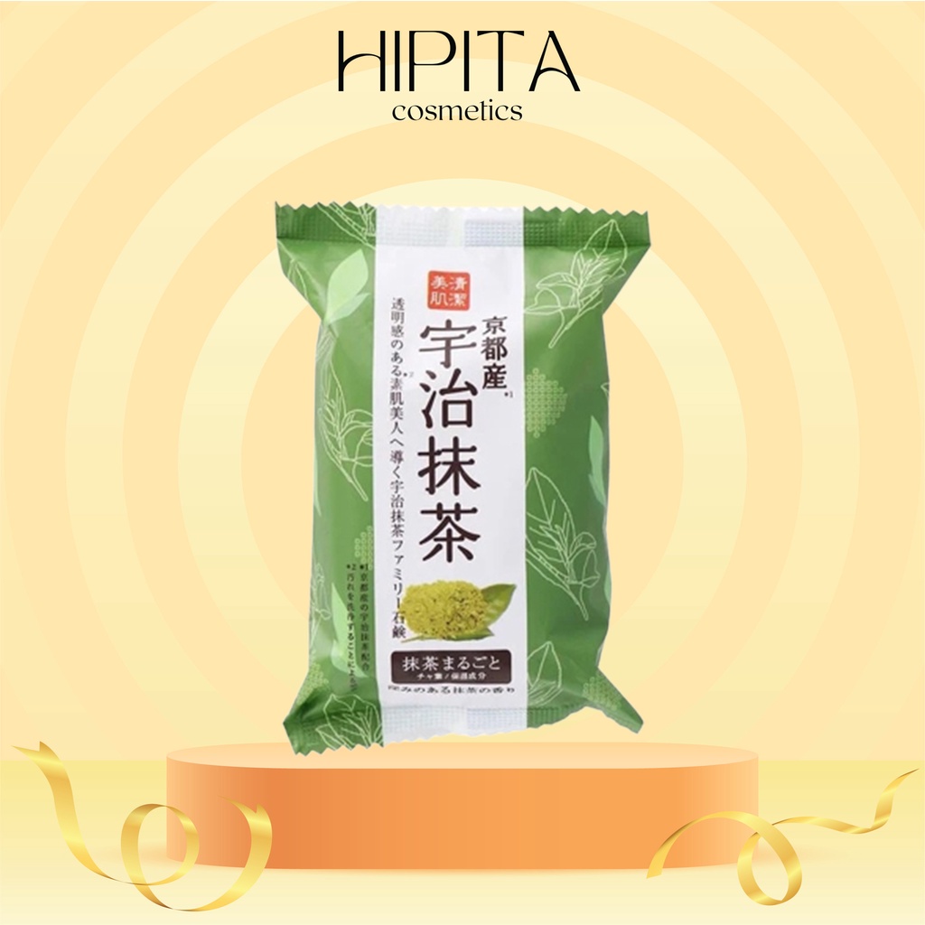 Xà phòng tắm chiết xuất từ trà xanh Pelican Family Soap Uji Green Tea 80g