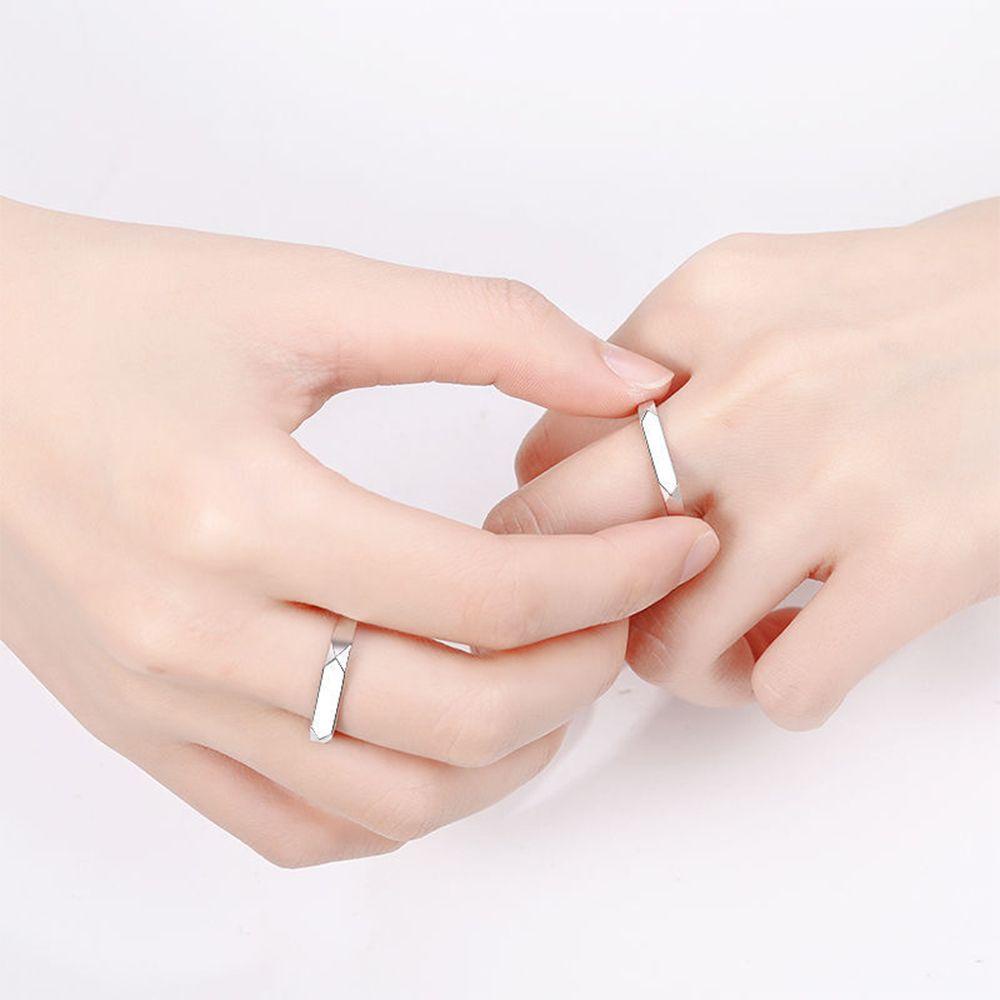 MOILYVN 1 Cặp Nhẫn Hình Trái Tim Lãng Mạn Cho Cặp Đôi
