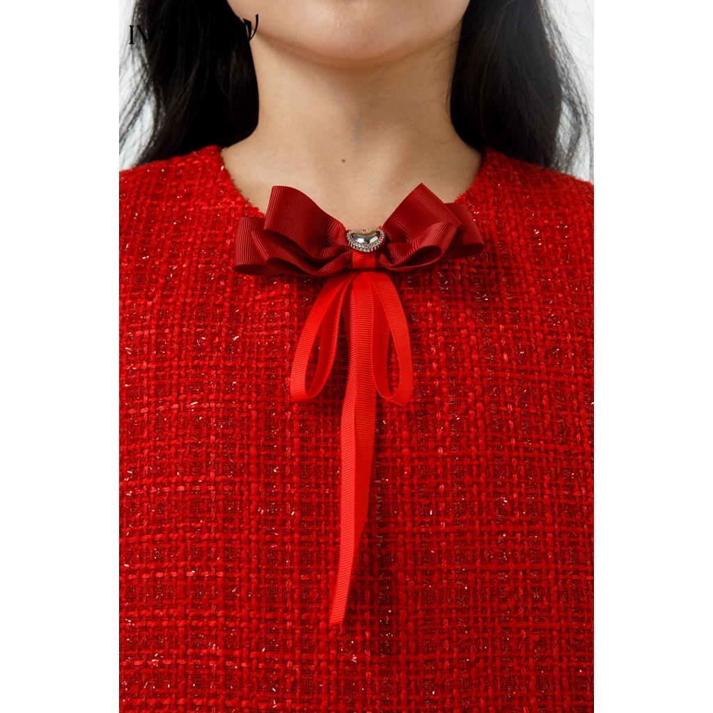 Đầm tweed dáng suông bé gái IVY moda MS 41G1413