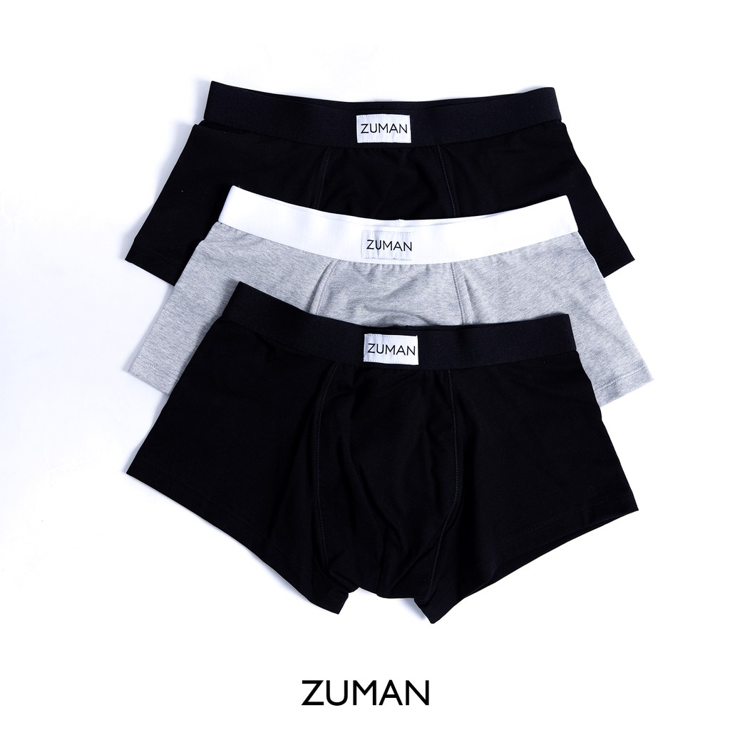 Quần lót nam DÁNG SỊP ĐÙI BOXER cotton co giãn 4 chiều ZUMAN 2021