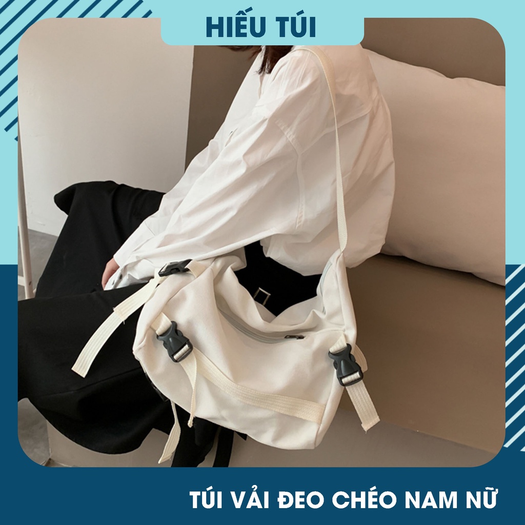 Túi đeo chéo vải canvas nam nữ Unisex phong cách ulzzang đi học đẹp giá rẻ HT101