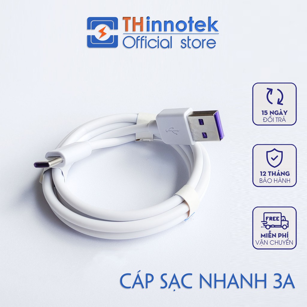 [BH 1 đổi 1 trong 12 tháng] Cáp sạc nhanh cao cấp Type C  cho điện thoại Samsung, Xioami, Oppo, Huawei, Vinsmart