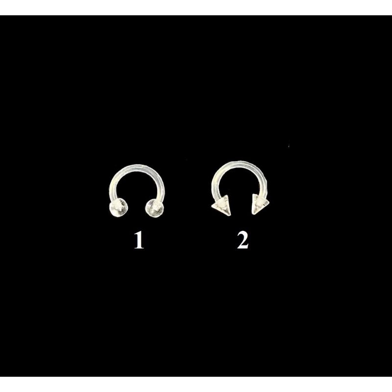 Khuyên Trong Suốt - Khuyên chữ U - Khuyên Nhựa Sinh Học Cao Cấp - 8mm - Khuyên xỏ - Khuyên tai