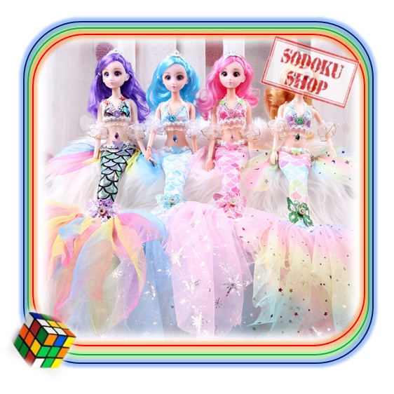 Búp Bê Đồ Chơi Dễ Thương Cho Bé Gái, Búp Bê Nàng Tiên Cá, Size 30cm 02073