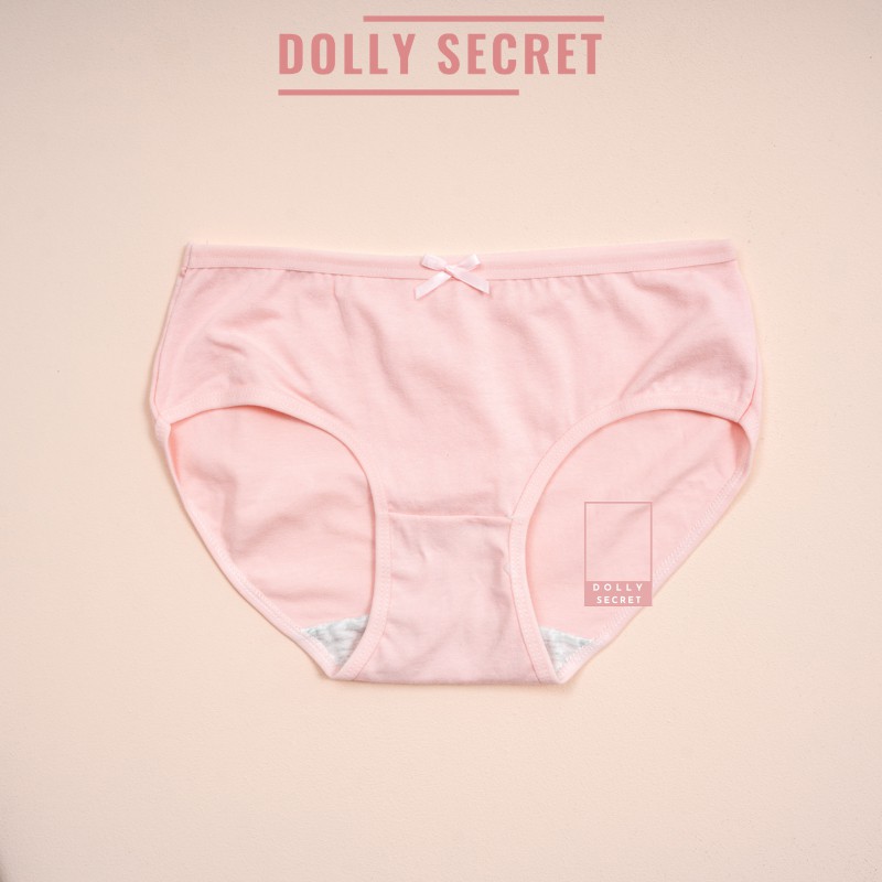 Quần lót nữ cotton trơn cao cấp kháng khuẩn đính nơ màu pastel học sinh dễ thương DOLLY-SECRET QL008 | BigBuy360 - bigbuy360.vn