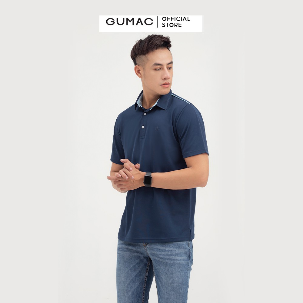 [Mã WABRGD12 giảm 10% đơn 250K] Áo polo nam thêu chữ GUMAC lịch lãm trẻ trung ATNB897 | BigBuy360 - bigbuy360.vn