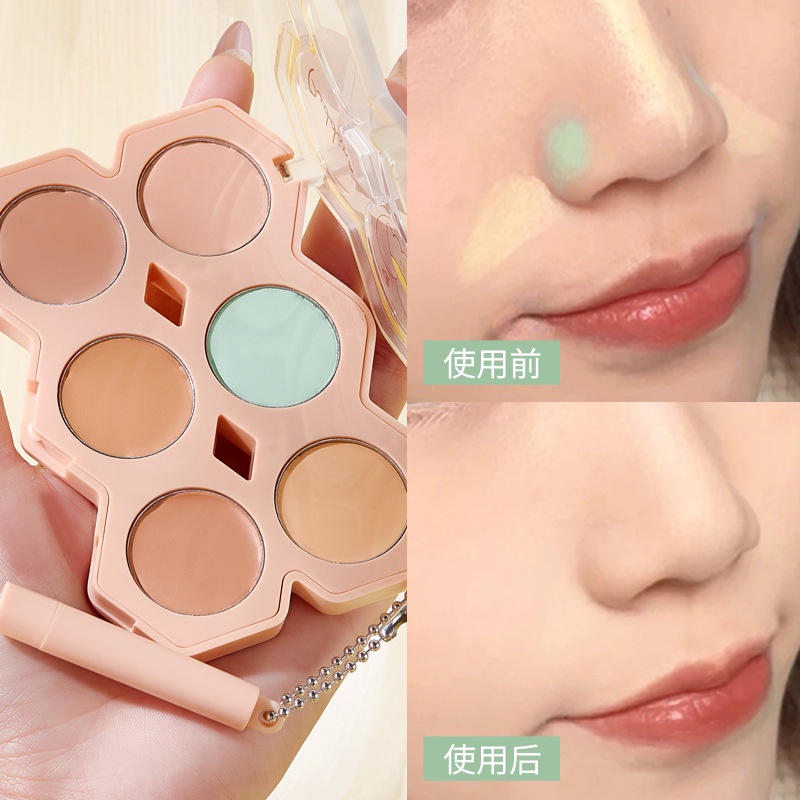 Kem Che Khuyết Điểm Kiss Beauty Sáu Màu Che Phủ Quầng Thâm Và Bọng Mắt Làm Sáng Da