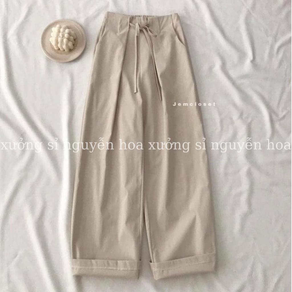 Quần suông lưng cao tôn dáng phối cùng sơ mi, croptop, áo thun đều xinh phong cách trẻ trung năng động