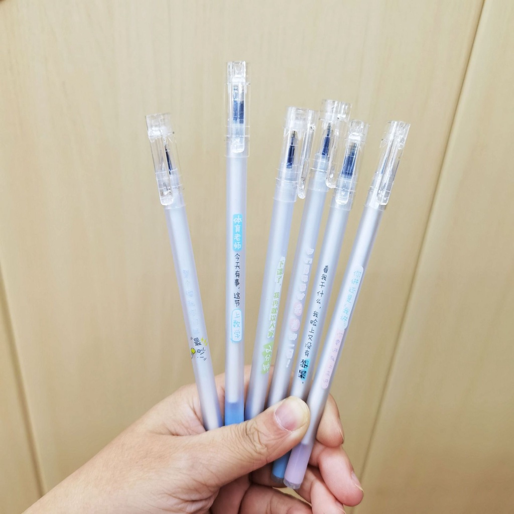 Bút gel Nắp đậy Nhật Bản Vience GP64819 Mực đen 0.5mm Cho Học Sinh Ghi Chú - Văn Phòng Phẩm Haku