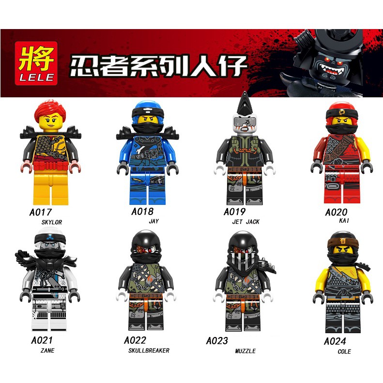 Minifigures Các Nhân Vật Ninja A017 A018 A019 A020 A021 A022 A023 A024