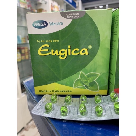 [Chính hãng] Thảo dược Eugica giảm ho - Vỉ 10 viên - ho dầu  Date mới