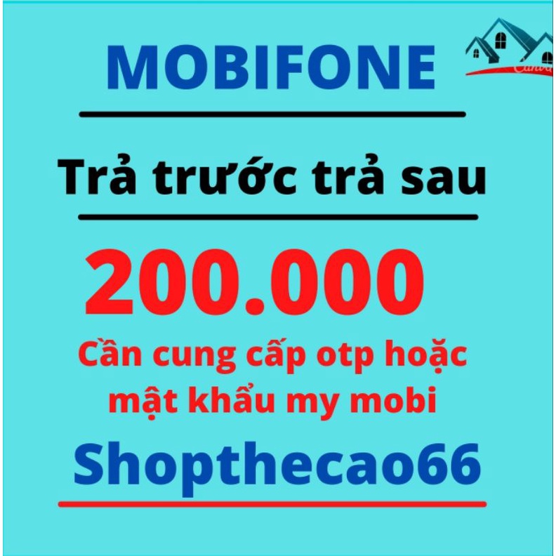 Thẻ cào Mobifone 200k