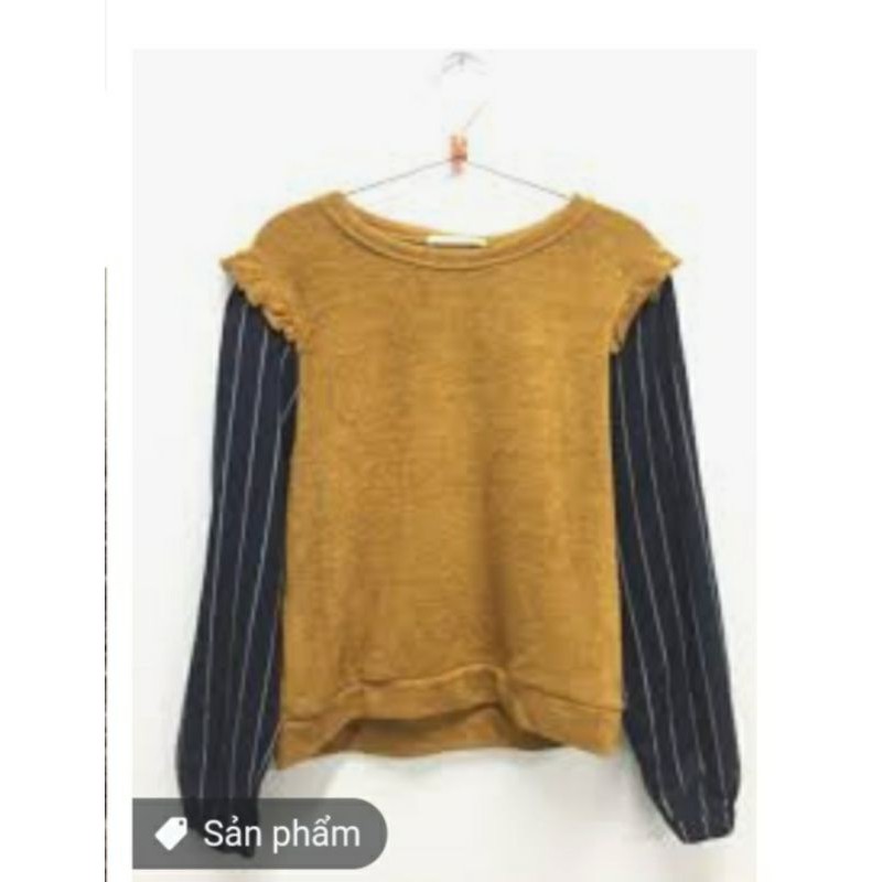 Áo thun len phối tay sơ mi xuất nhật