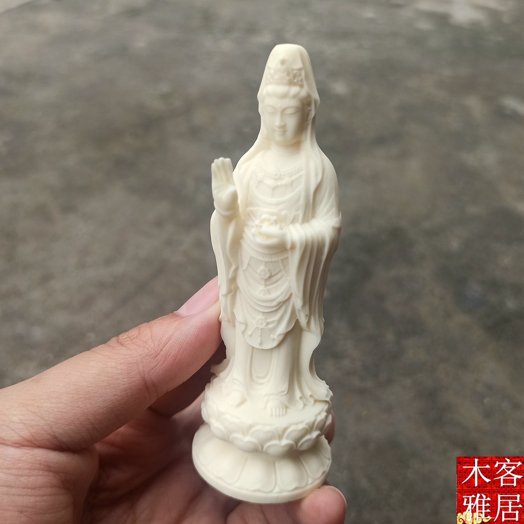 Ngà Nam Hải Quan Thế Âm Bồ Tát Tượng Phật Thủ Công Mỹ Nghệ, Đồ Trang Trí, Quà Tặng Miếng Đứng Quan Âm Dành Riêng Cho Các Hộ Gia Đình