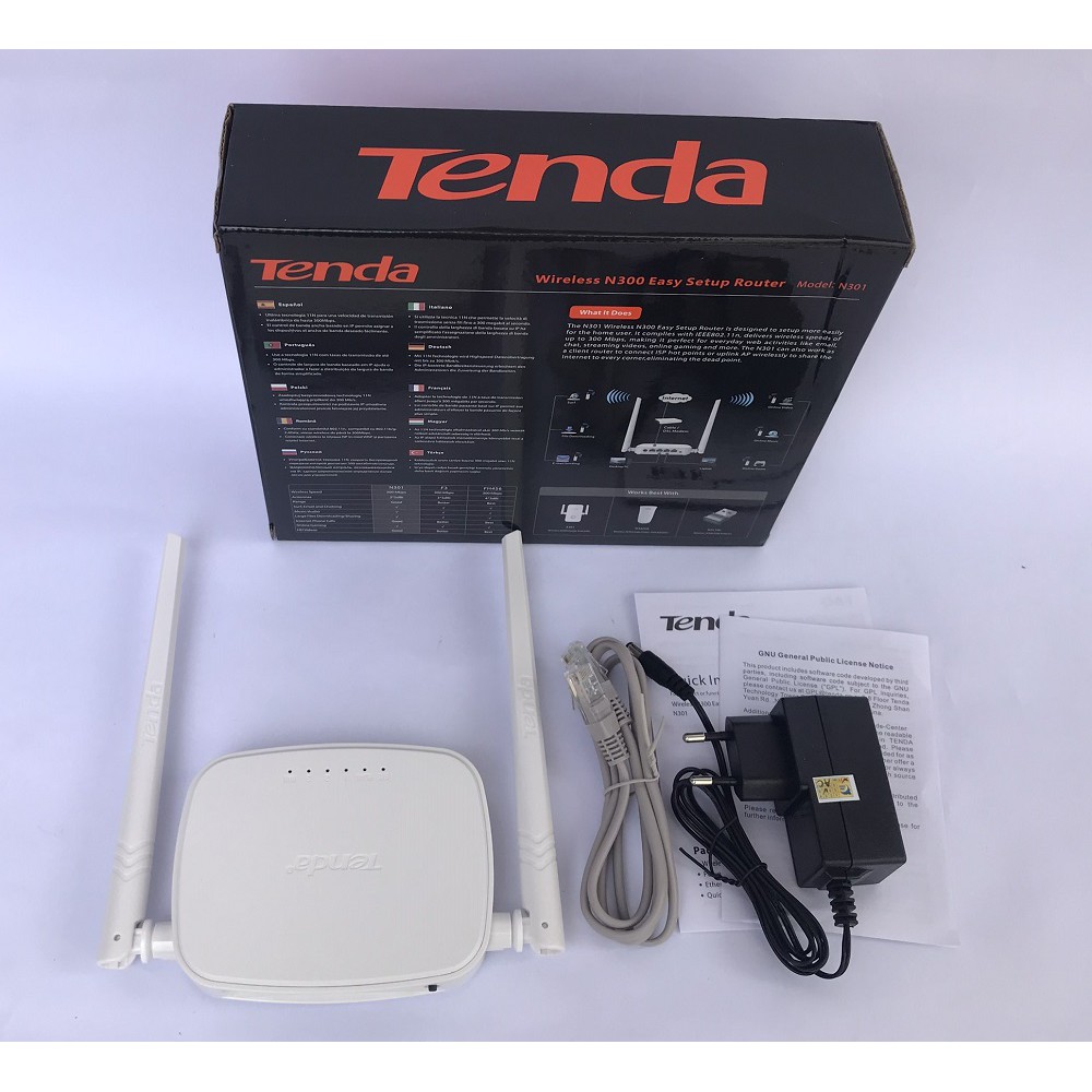 BỘ PHÁT WIFI TENDA 2 RÂU N301