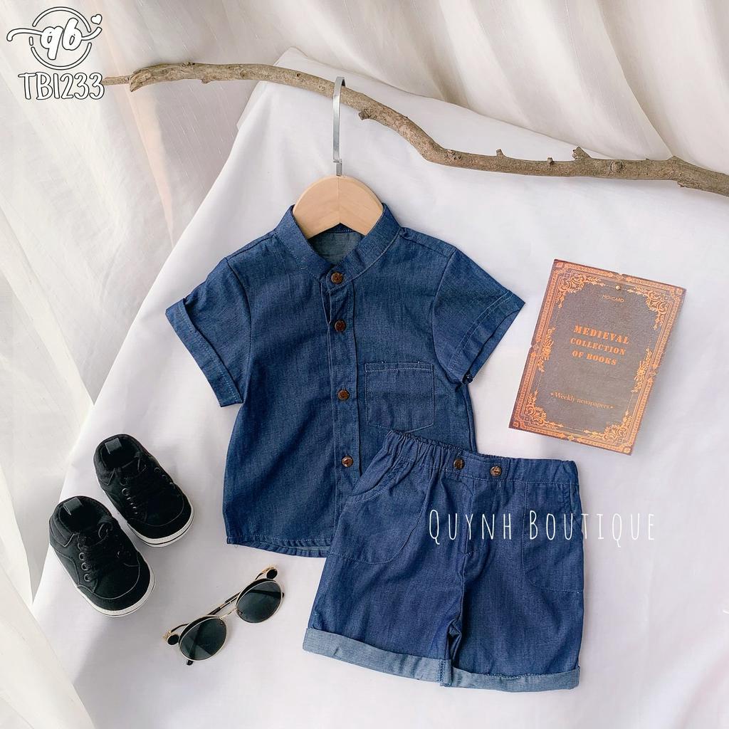 Quần áo trẻ em [ QUỲNH BOUTIQUE ] _SET BỘ RỜI BÉ TRAI JEAN CÔNG TỬ (5-35KG)