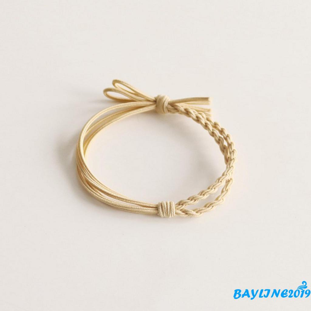 Dây buộc tóc co giãn dệt nhiều màu 11 màu tùy chọn cho nữ