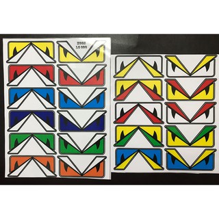 DDXM-V17-11-STICKER HÌNH CẶP MẮT FENDI DÁN NÓN BẢO HIỂM, DÁN XE MÁY, ÔTÔ,... HÌNH DÁN TRANG TRÍ