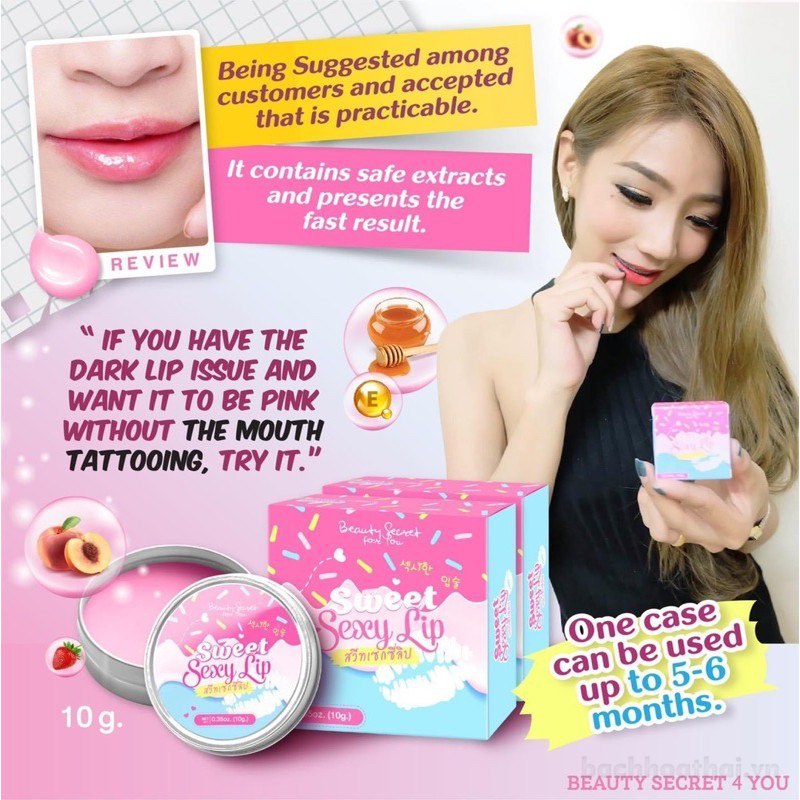 Son sáp khử thâm dưỡng môi căng hồng Sweet ƨexy Lip Thái Lan