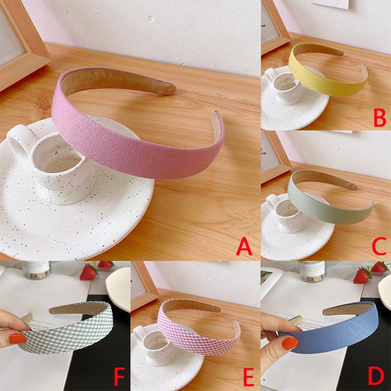 Băng Đô Cài Tóc Bằng Vải Satin Thiết Kế Đơn Giản Phong Cách Nhật Bản