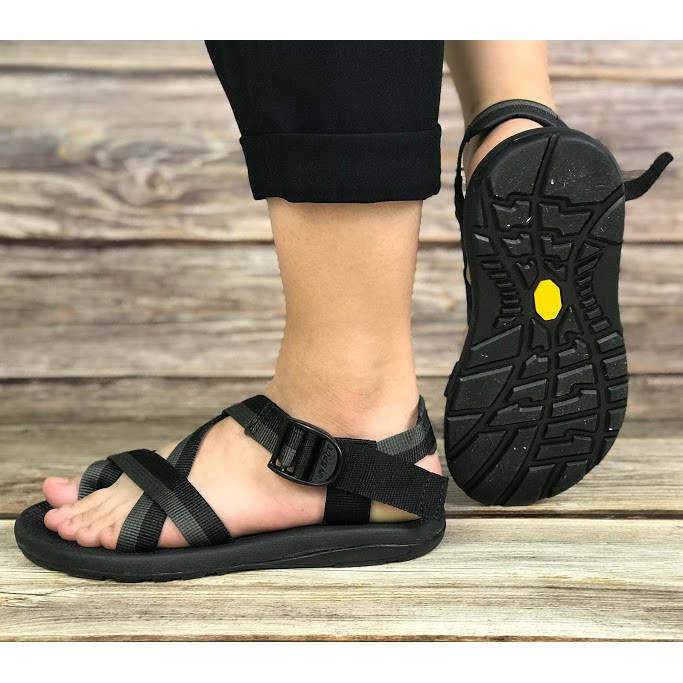 [Mua Kèm Áo Thun 0Đ] Giày Sandal Nam Nữ Đi Mưa Siêu Rẻ - ZR117BG Xám phối đen