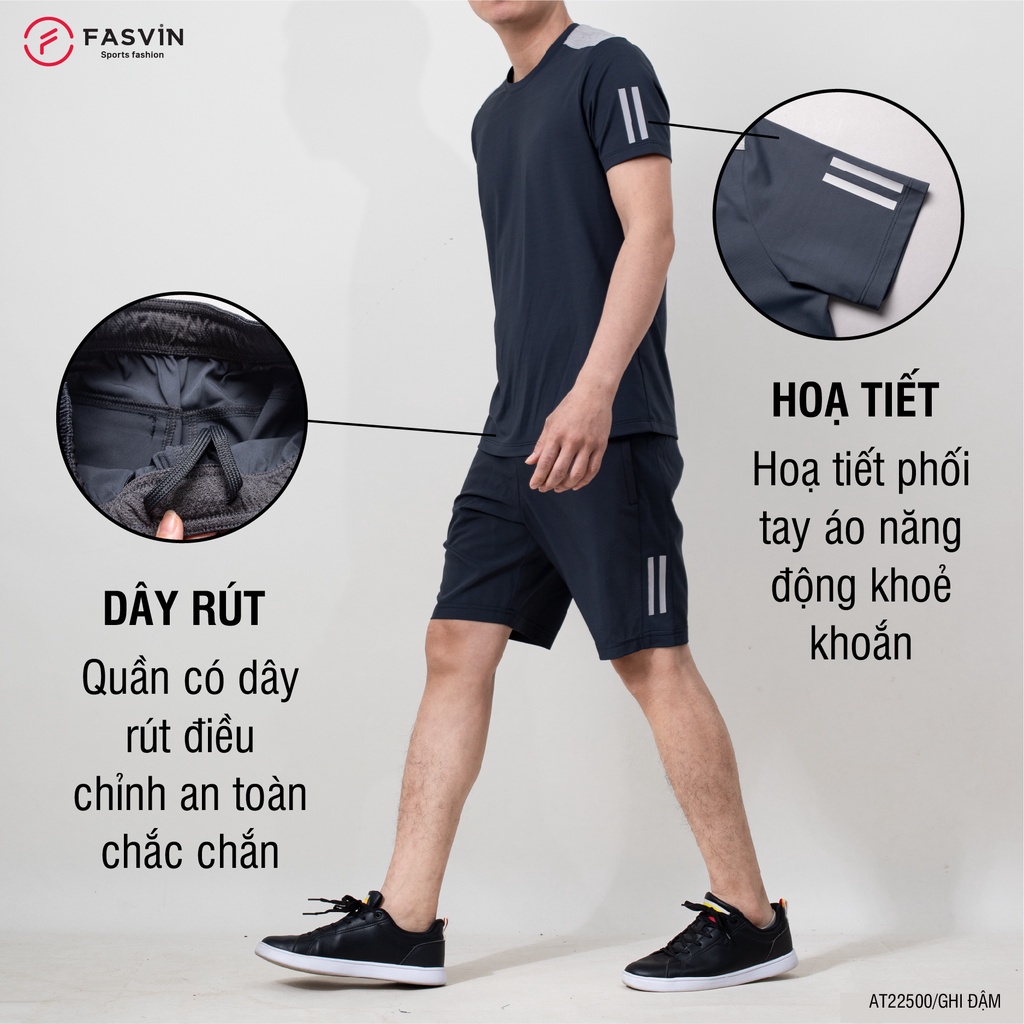 Bộ Quần ÁoThể Thao Nam FASVIN AT22500.1SG Hàng Nhà Máy Chất Liệu tốt Phom Dáng Đẹp