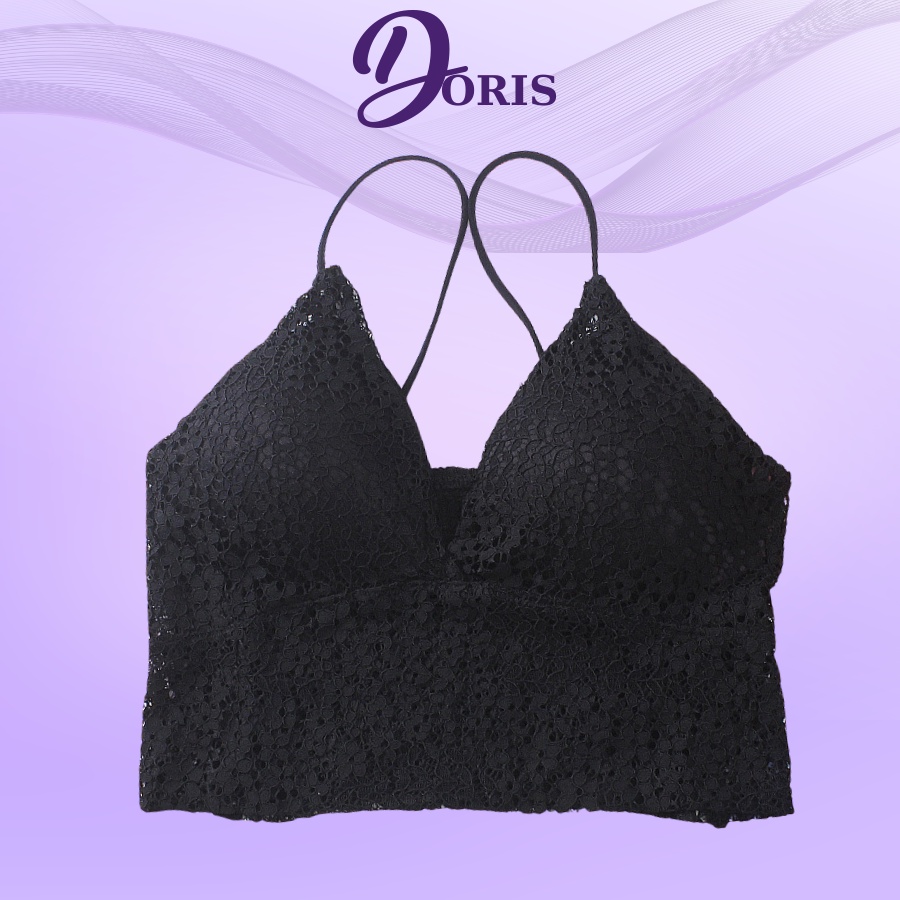 Áo lót ngực dạng bra ren bo chun sau co dãn thoải mái cổ V quyến rũ DORIS - 066