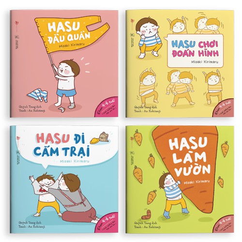 Sách Ehon Nhật Bản - Bộ 4 cuốn Những câu chuyện kỳ lạ của Hasu thumbnail