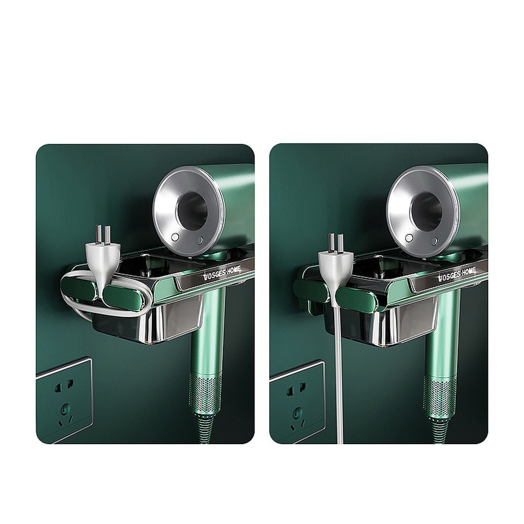 Giá Treo Máy Sấy Tóc Đa Năng Nhẹ Nhàng Sang Trọng Không Cần Khoan Lỗ Cho Nhà Tắm