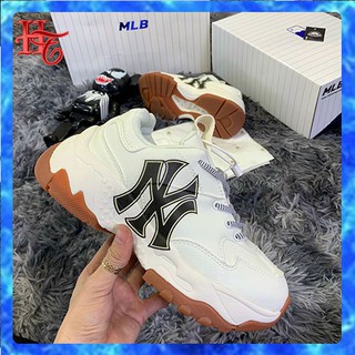 Giày thể thao sneakers MLB NY đế nâu dành cho nam nữ