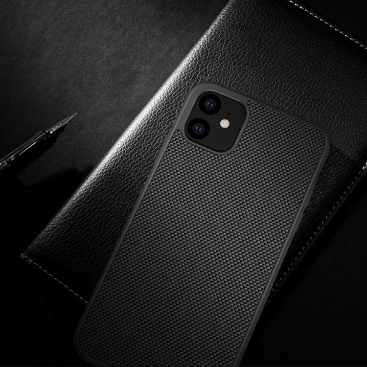 Ốp lưng VẢI CAO CẤP iPhone 13 Pro Max 12 Pro Max 11 Pro Max hiệu Nillkin textured Màu đen