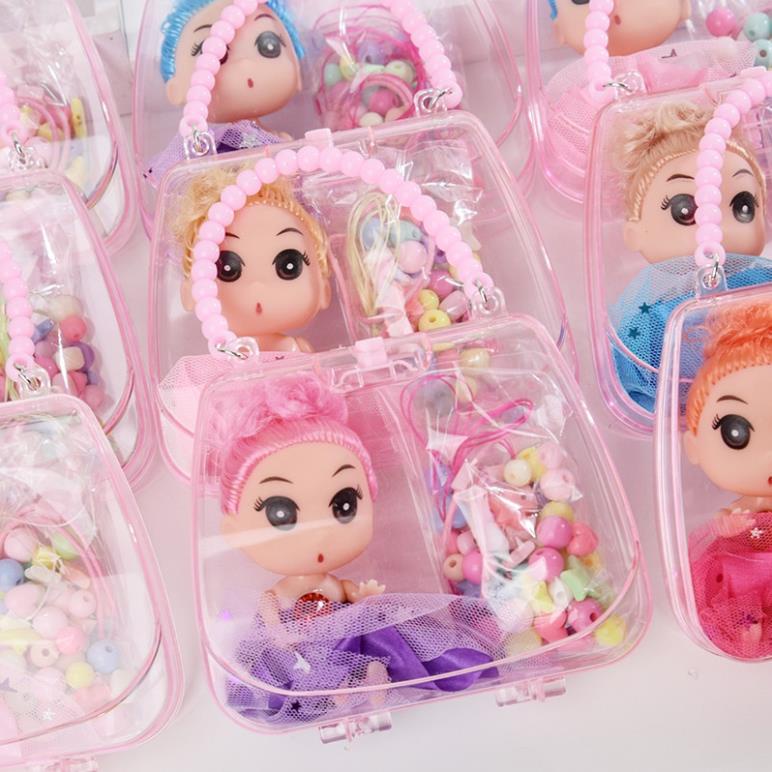 Túi xách búp bê có hạt, có vòng handmade-Đồ chơi búp bê