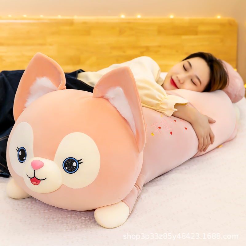 Gấu Bông Hồ Ly Đuôi Dài, Thú Nhồi Bông Cáo Đuôi Chồn Dễ Thương Kích Thước 1m6 1m4