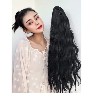 [ FREESHIP, 60cm ] Tóc giả nữ ngoặm xù mì dài, tóc kẹp