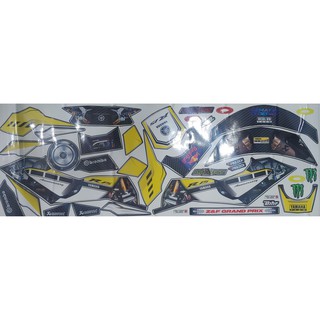 Tem Yamaha R15 Đen Vàng Cho Mũ Fullface, Mũ LS2 FF353