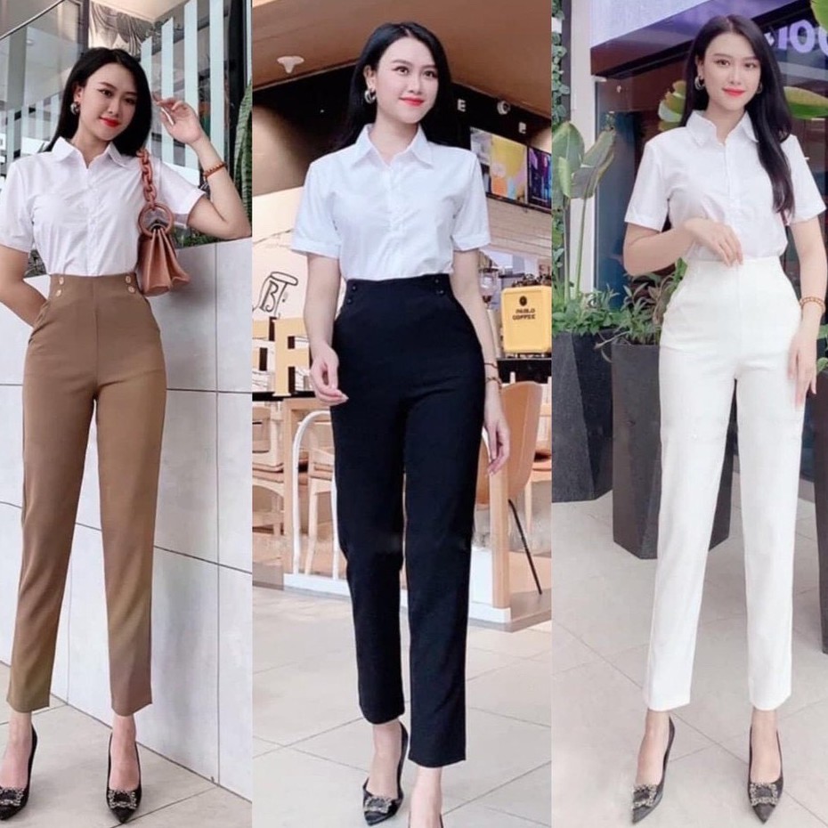 Quần Công sở KIỂU MỚI -Mã 46 - Chất VItex chuẩn from tôn dáng