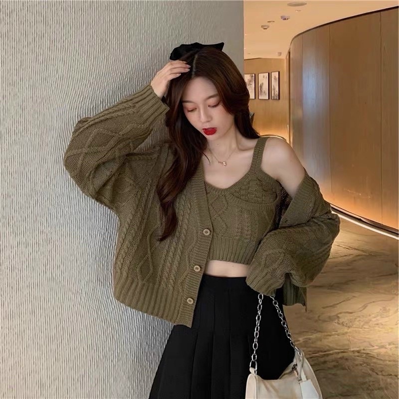 Set Áo Khoác Len Mongtoghi Hàng Quảng Châu Cao Cấp