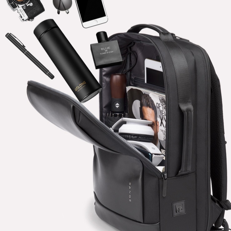 BANGE Ba lô máy tính xách tay 15.6 inch cao cấp ba lô đa chức năng cho nam công sở thường ngày