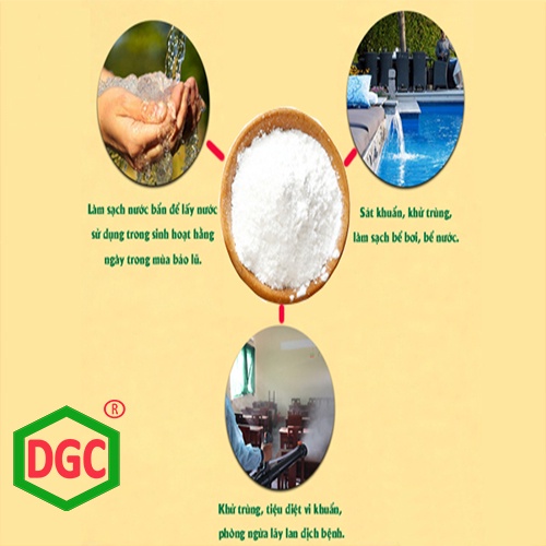 ( Sp ngăn ngừa dịch bệnh) Cloramin B - Bột khử trùng nước, sát khuẩn đồ dùng, khử khuẩn bề mặt,gói 1kg - Hàng chính hãng