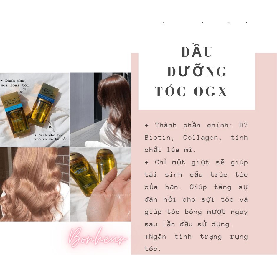 Tinh dầu dưỡng tóc OGX Argan Oil of Morocco mua sale tại Mall THAILAND