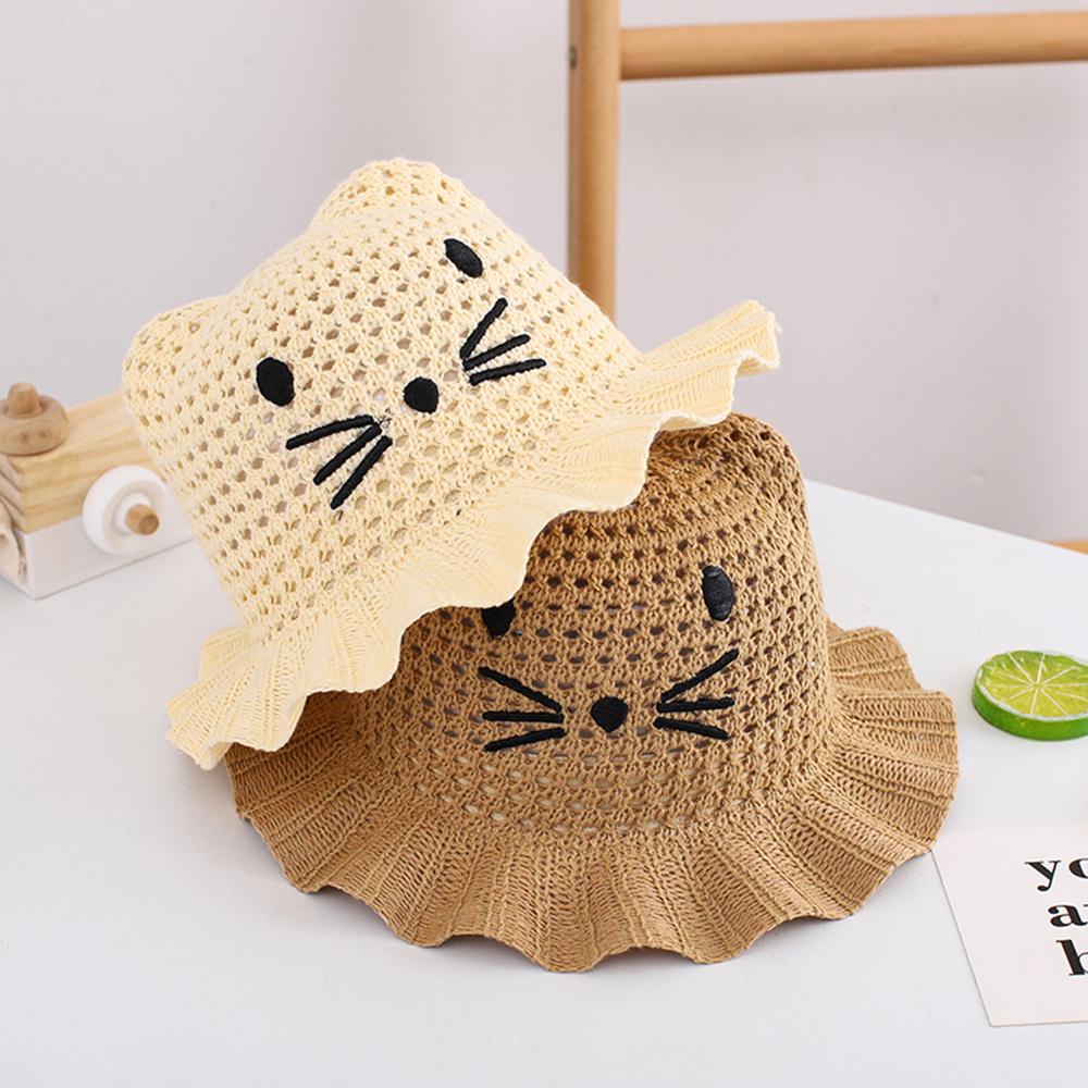 Nón Cối Hoạ Tiết Chú Mèo Thời Trang Mùa Hè Cho Bé