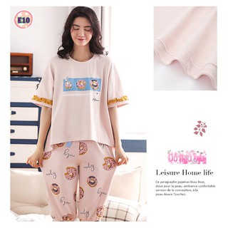 Bộ Pijama CộcTay Mã E10 (cotton Mềm Mịn)